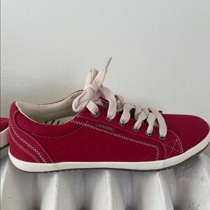 Taos Footwear Burgundy Canvas Sneakers